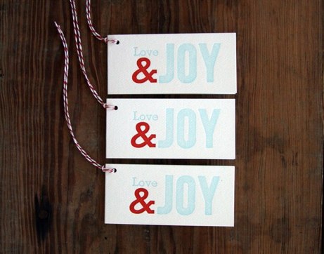 loveandjoyredbird red bird ink love and joy tags | simple pretty