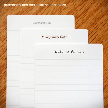 inkellofonts inkello personalized index cards | simple pretty