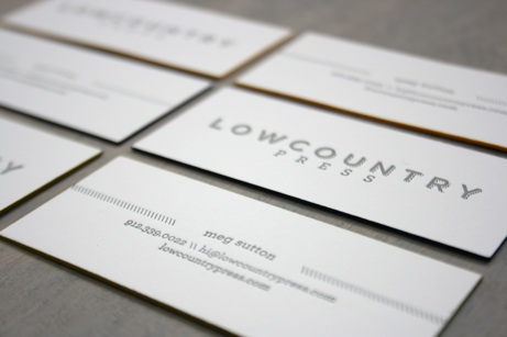 lowcountrybuscard low country press business cards | simple pretty