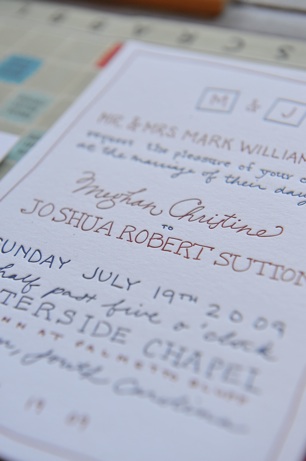 lowcountryscrabble low country press scrabble-themed invitation | simple pretty
