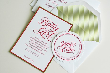 babyspinvite sugar paper baby shower invite | simple pretty