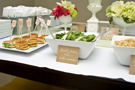 prettybuffet sugar paper baby shower buffet | simple pretty