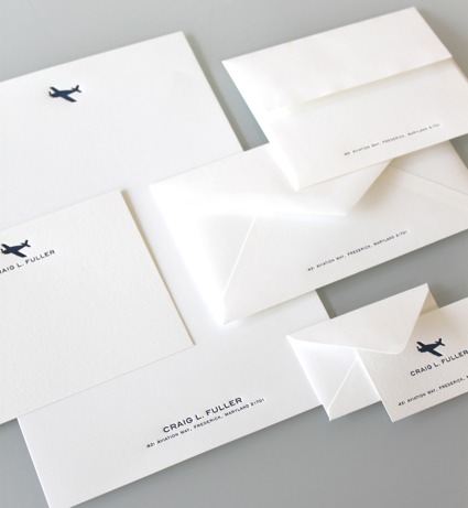 sideshowcraigfuller stitch design co custom stationery for craig fuller | simple pretty
