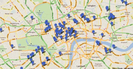 londonmap google maps personalized london map | simple pretty