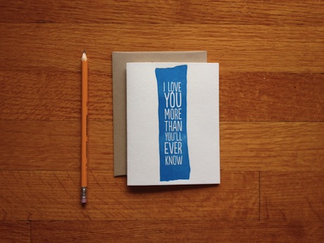 inkmeetsiloveyoumore ink meets paper greeting card | simple pretty