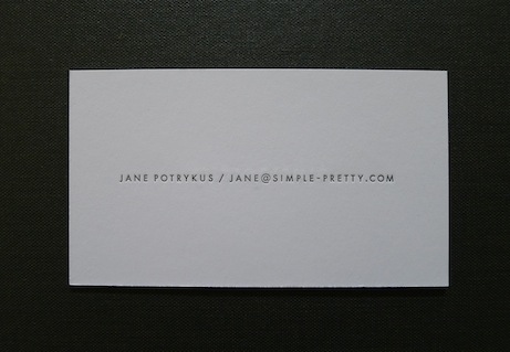 simpleback simple pretty business card, designed by peggy wong | simple pretty
