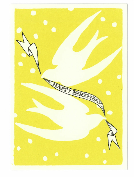 birthday birds cambridge imprint, happy birthday card | simple pretty