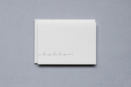 birdwalk press hello script greeting card | simple pretty