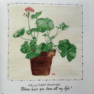 geranium watercolor by susan branch, author extraordinaire | simple pretty