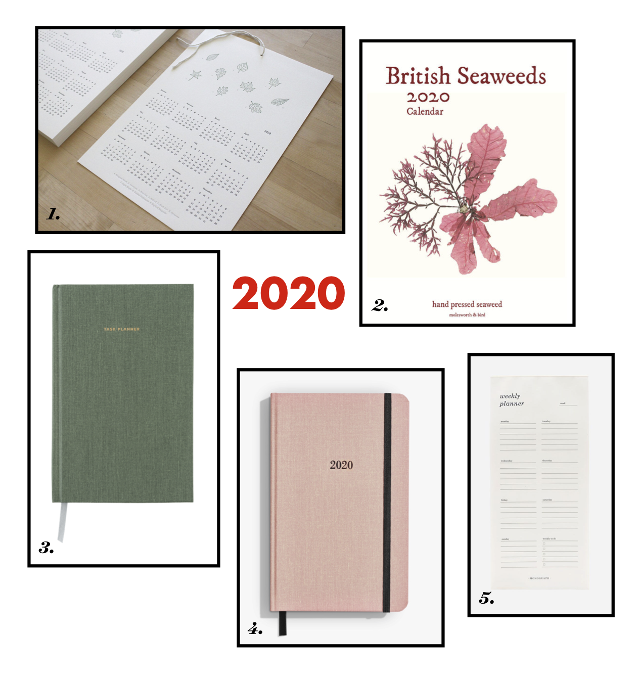2020 calendars and planners | simple pretty