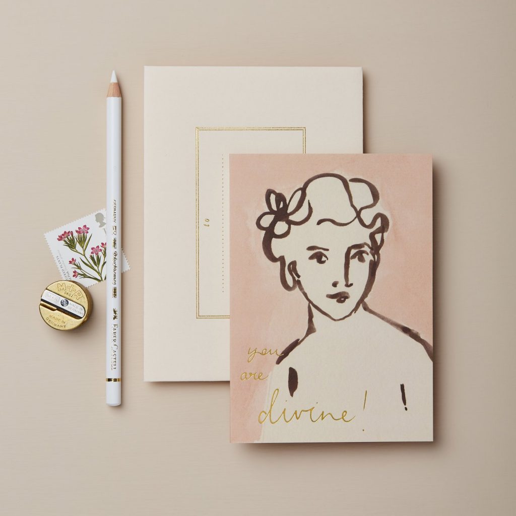 wanderlust paper co "you are divine" card | simple pretty